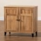 Baxton Studio Glidden ModernOak Brown Finished Wood 2-Door Shoe Storage Cabinet 196-11929-ZORO - alternate 7